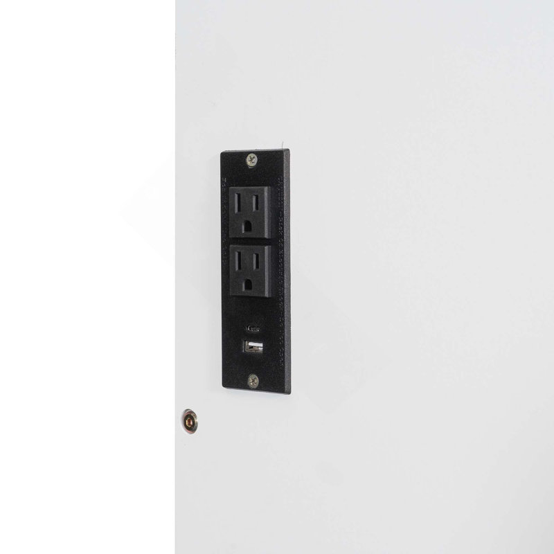 Grand lit escamotable mural et USB, White