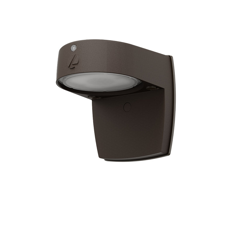 Dark Bronze LED Wall Sconce with White Shade