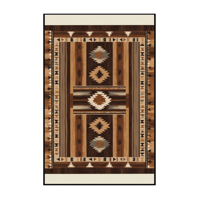  Tapis lavable Western Ranch Southwestern, Rectangulaire 8 pi x 10 pi