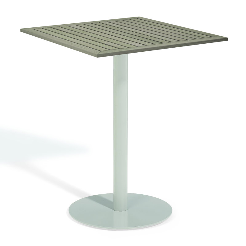 Travira Square Outdoor Bar Table , in. W in. D, Flint/Tekwood Natural, 24" L x 24" W