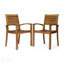 Chaises de salle à manger empilables en bois d'acacia au fini teck pour petits espaces et espaces haut de gamme-1670259769