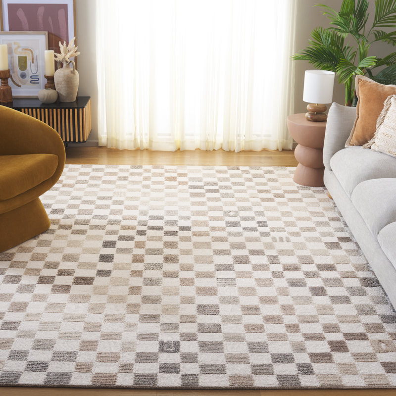 Tapis en laine touffeté à la main Narragansett, Rectangle de 5 pi x 8 pi