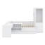Lit plateforme en bois avec tiroirs, tablettes, bureau et garde-robe-53619314