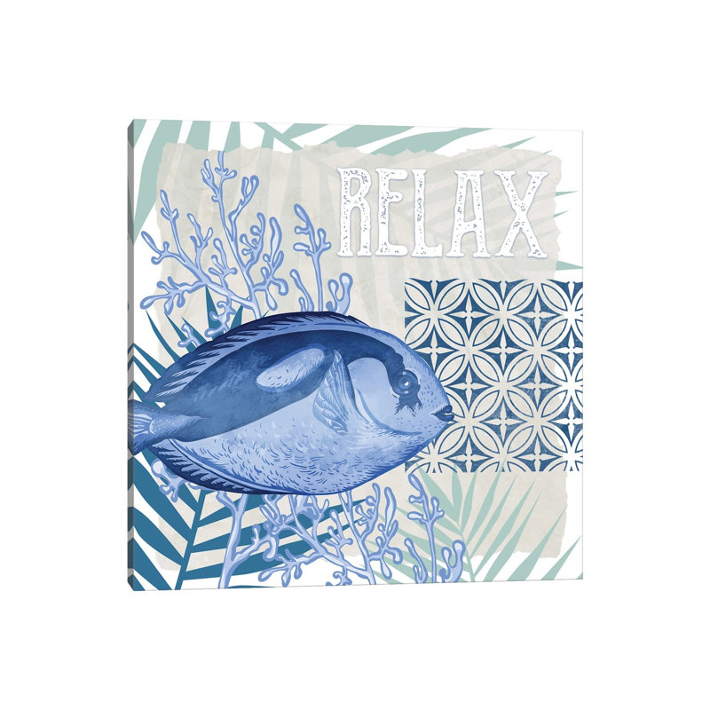 Under The Sea I by Kimberly Allen - Wrapped Canvas Painting, 30.48 cm H x 30.48 cm W