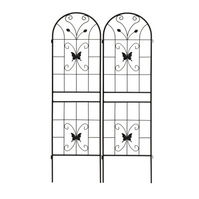 2 Pack Metal Garden Trellis 71" x 19.7" for Climbing Plants