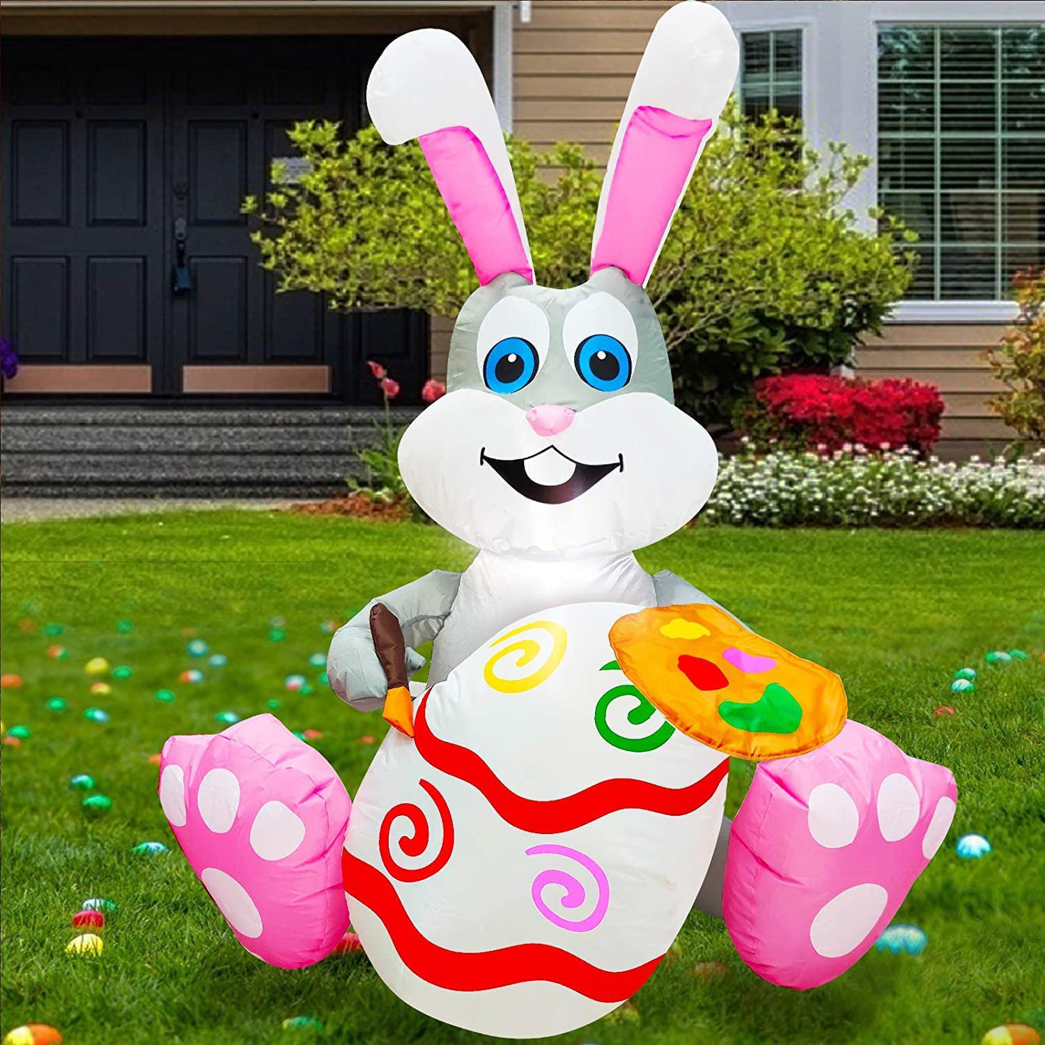 The Holiday Aisle® Bunny Painting Easter Egg Garden Stake | Wayfair