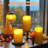 Rechargeable Flickering Flameless Pillar Candles (3 Packs)