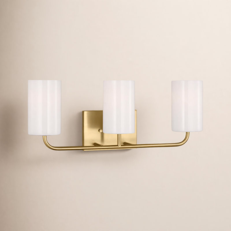 Malese Vincente 3 - Light Vanity Light, Satin Bronze, Yes