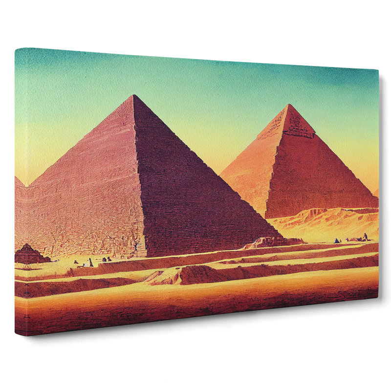Pyramids In The Desert - Wrapped Canvas, 35cm H x 50cm W x 3cm D