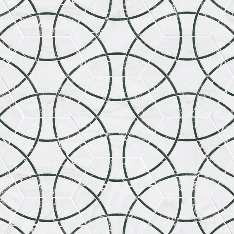 Modulo Eclipse 11" x 13" Matte Porcelain Hexagon Floor And Wall Tile, Eclipse