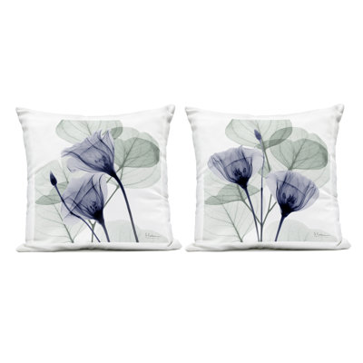 Ensemble de 2 coussins décoratifs Fading Florals & Herbs Design par Albert Koetsier