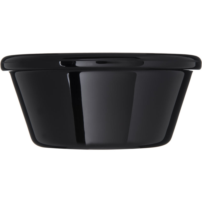 SAN Smooth Sauce Ramekin, 6 oz, Black