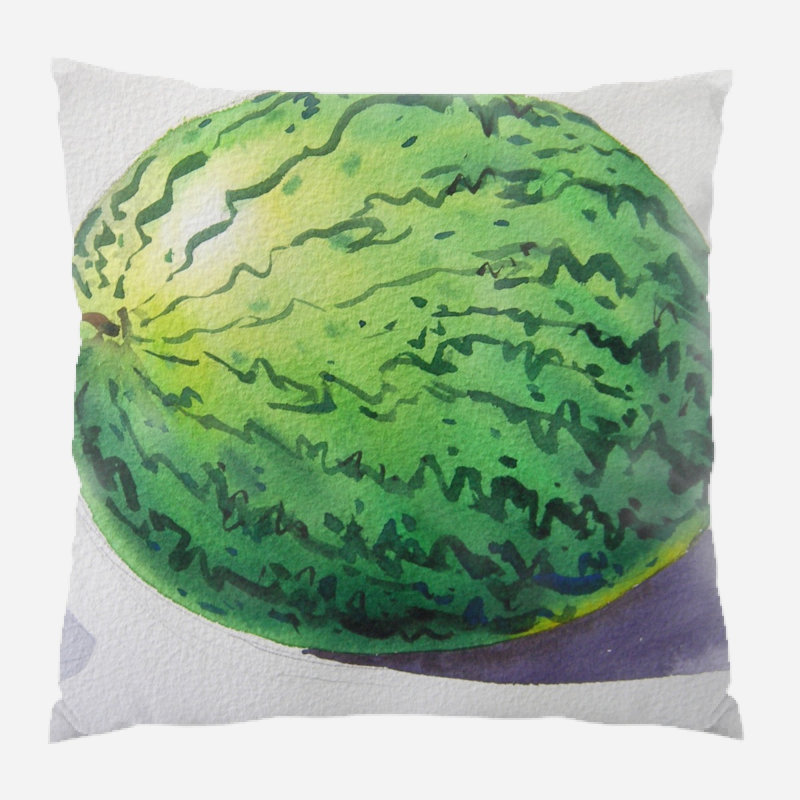 Coussin décoratif painting Rachell, Microsuède, Intérieur
