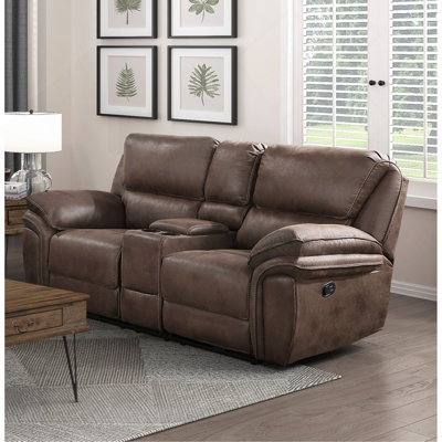 Causeuse de salon en peluche de conception moderne moelleuse en microfibre brune