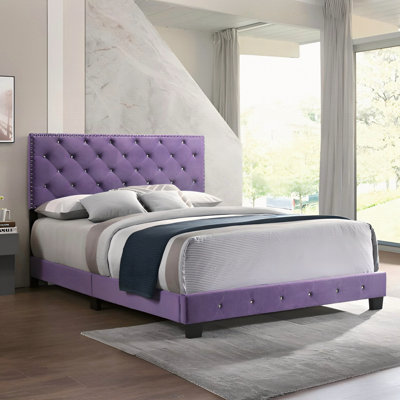 Transitional Purple Full Bed With Support