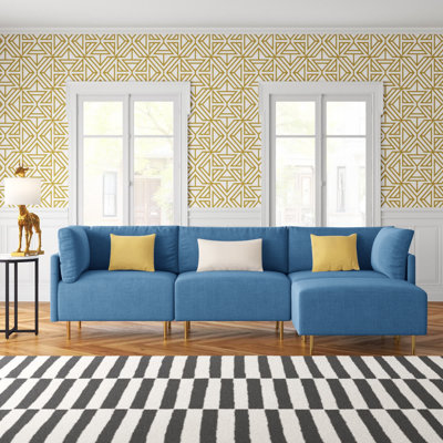 Kelle Upholstered L-Shaped Sectional Reversible