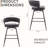 Counter Height Bar Stools Set of 2, 26 inch Modern Bar Chairs with Woven Back, 360° Swivel Bar Stools for Kitchen Island, Cafe, Pub-182438966