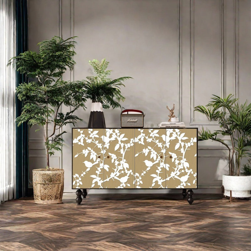 Armoire de rangement grande capacité avec cadre en pin