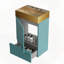Meuble-lavabo autoportant avec évier intégré en acier inoxydable moderne avec rangement rayé-360103703