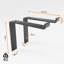 Lemieux Handcrafted Rustic Wooden Wall-Mounted Floating Shelves with Black L Brackets-884500527-884500526