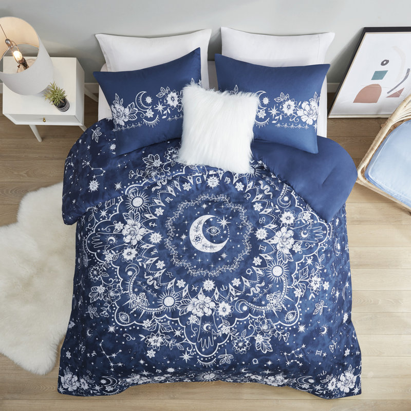 Stella Celestial Comforter Set, Full/Queen Comforter + 2 Standard Shams + 1 Pillow