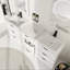 Meuble-lavabo double 72 po avec lavabo en résine et 7 tiroirs