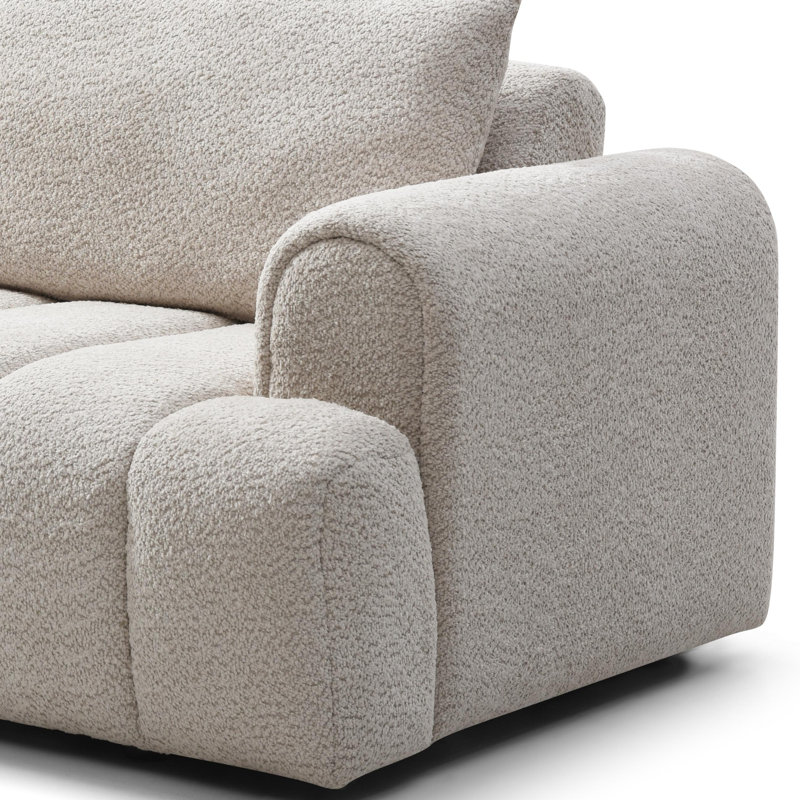 Canapé 100 places 4 places moderne 100 "Chon, Beige Boucle