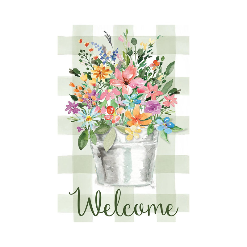 Welcome Flowers by Mollie B. - Wrapped Canvas Painting by Mollie B. - 1 Piece Wrapped Canvas Painting