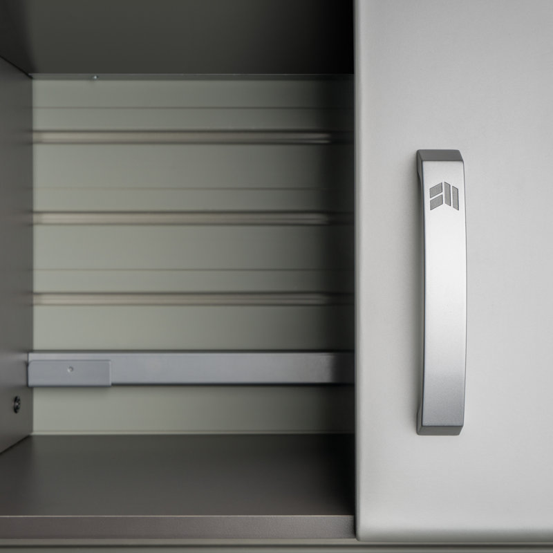 Flow Wall Base Storage Cabinet - Cabinet, Silver