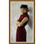 Lady in Red Framed Canvas