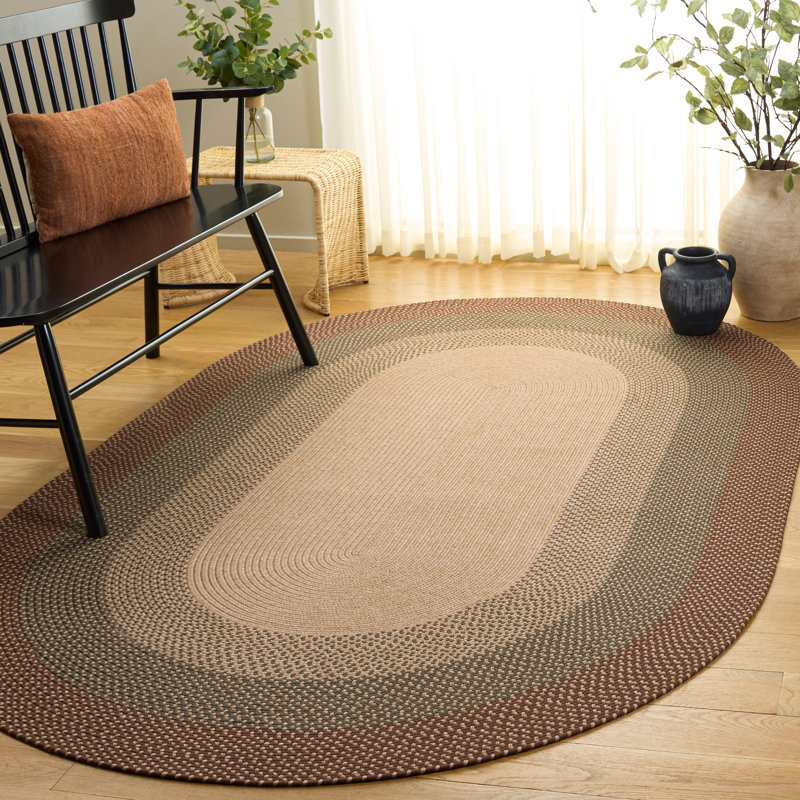 Tapis d'intérieur / extérieur tressé tissé à la main Performance, Ovale 5 pi x 8 pi