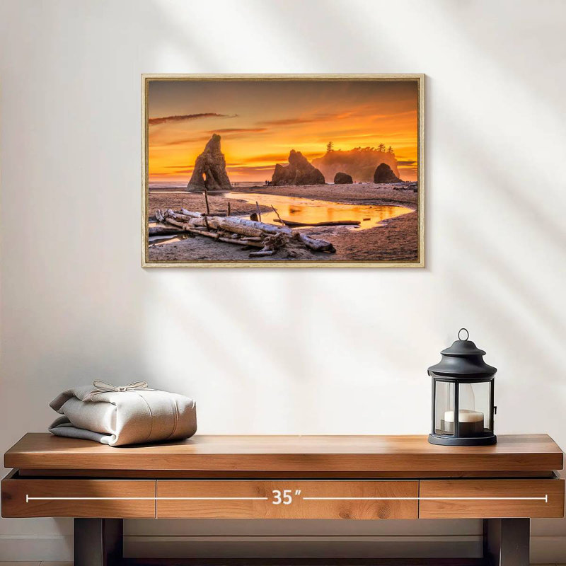 Parc national olympique I, Cadre flottant en bois naturel, 19 po x 13 po