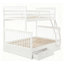 Lit superposé simple au-dessus d'un lit double avec tiroirs Aleta-876094402