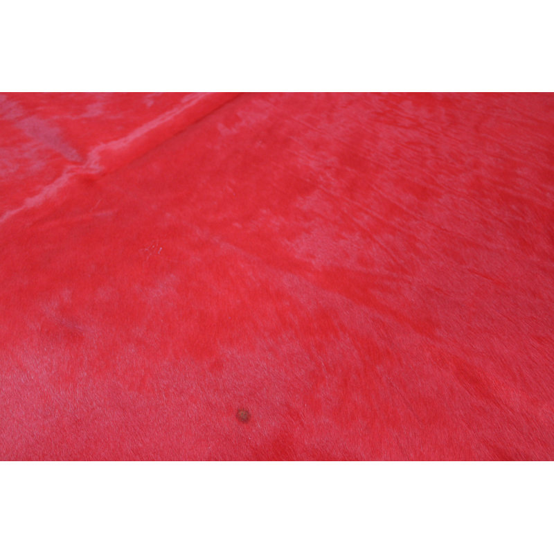 Cowhide Rug Dyed Red