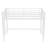 Twin XL Size Metal Loft Bed, Loft Bed with Easy Climbing Ladder and Guardrails , White-1337961680