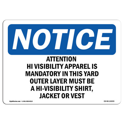 Visibilité des vêtements est un signe obligatoire