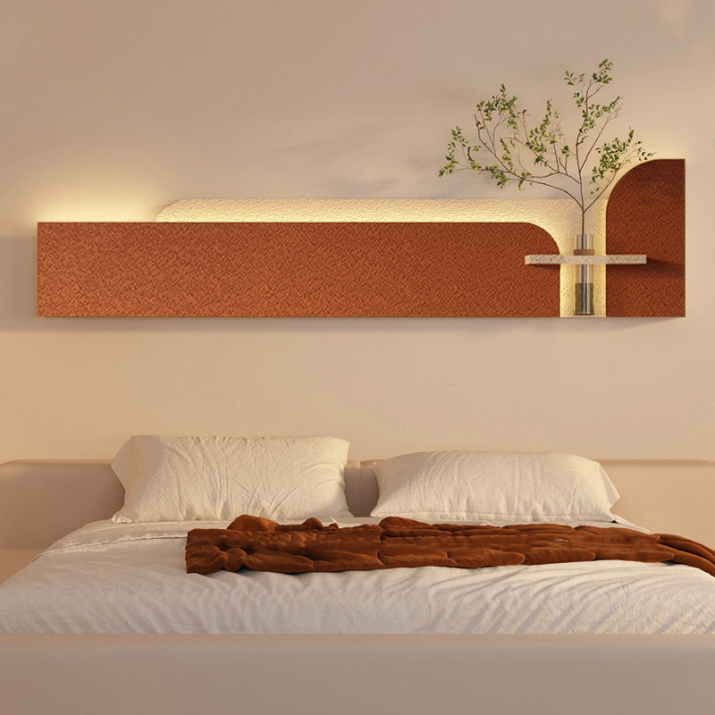 55.12"Creative Wall Decoration with Remote Control LED Light, Red