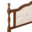 Lit en bois de pin avec tête de lit tapissier et pied de lit à panneau, avec deux pieds de support de traverse de lit et pieds de support de plateforme centrale