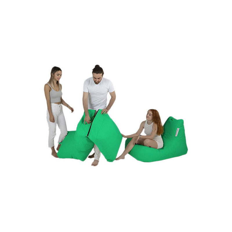 Polyester Outdoor Friendly Bean Bag, Green 100% Polyester