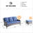 Guillen 3 - Person Patio Conversation Set with Cushions-93762962-93762963