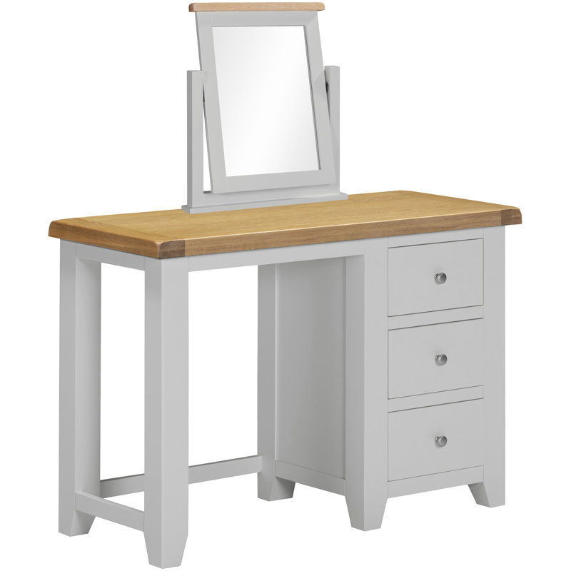 Solvy Dressing Table with Mirror, Grey