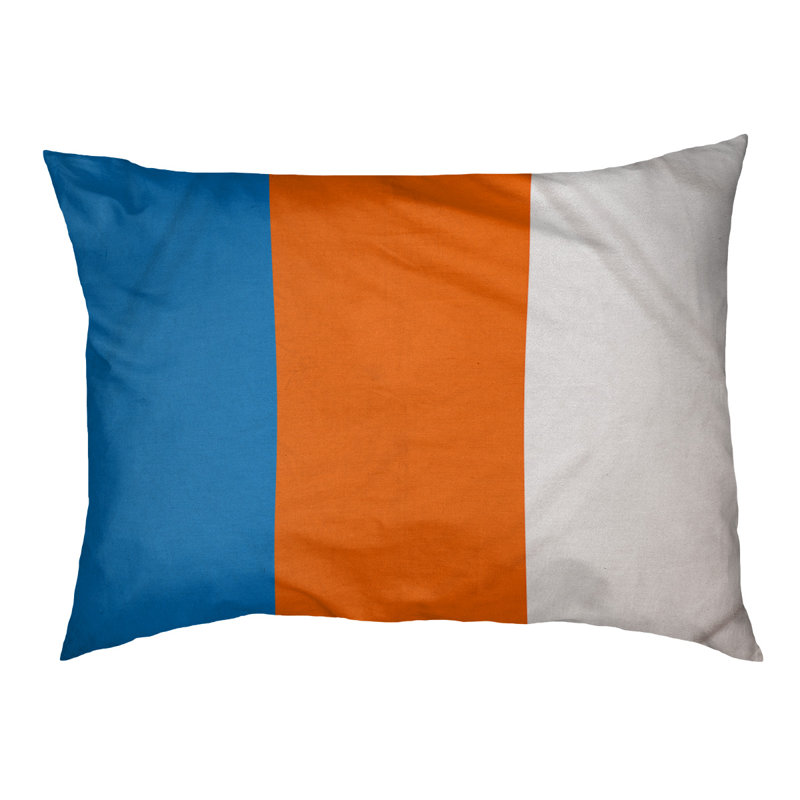 Coussin extérieur Oklahoma, Grand (l 40 po x P 30 po x H 14 po), Bleu / jaune / rouge-orange