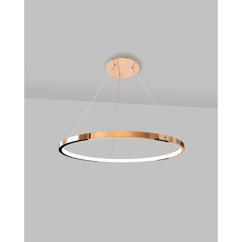 Hoop 1XL Pendant, Rose Copper, 39.4"W
