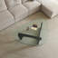 Table basse à plateau en verre de 50,9 po avec base en bois massif et verre trempé épaissi - Table d'appoint de salon moderne-1314028722-1321176941