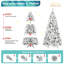 Arbre de Noël floqué avec pointes - PVC enneigé et branches à aiguilles dures, structure à charnières pour une installation facile, support en métal stable - arbre de Noël réaliste à corps entier-533551706