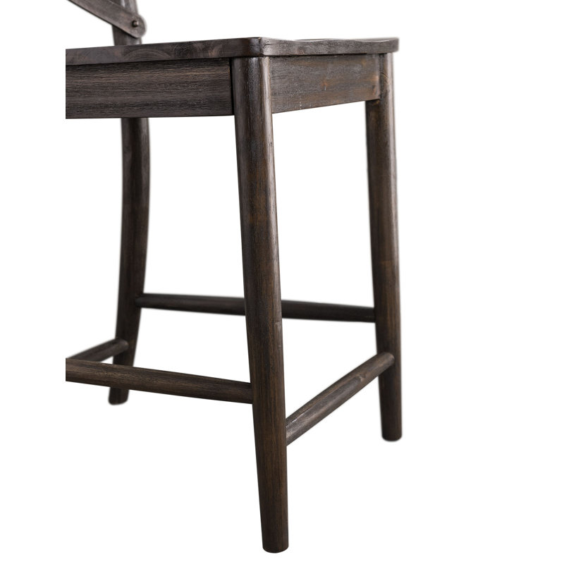 Zeitz Solid Wood Counter Stool, Counter Stool (24" Seat Height)