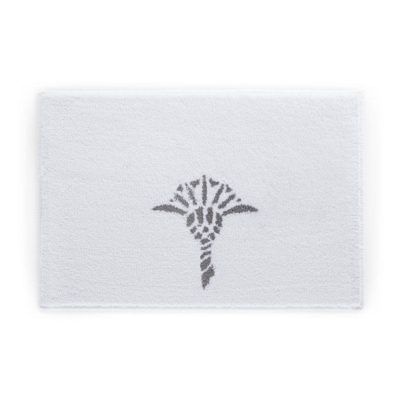 Cornflower Non-Slip Bath Rug, White, 70 x 120cm