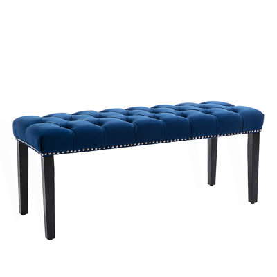 Upholstered Tufted Bench Ottoman, Dining Bench