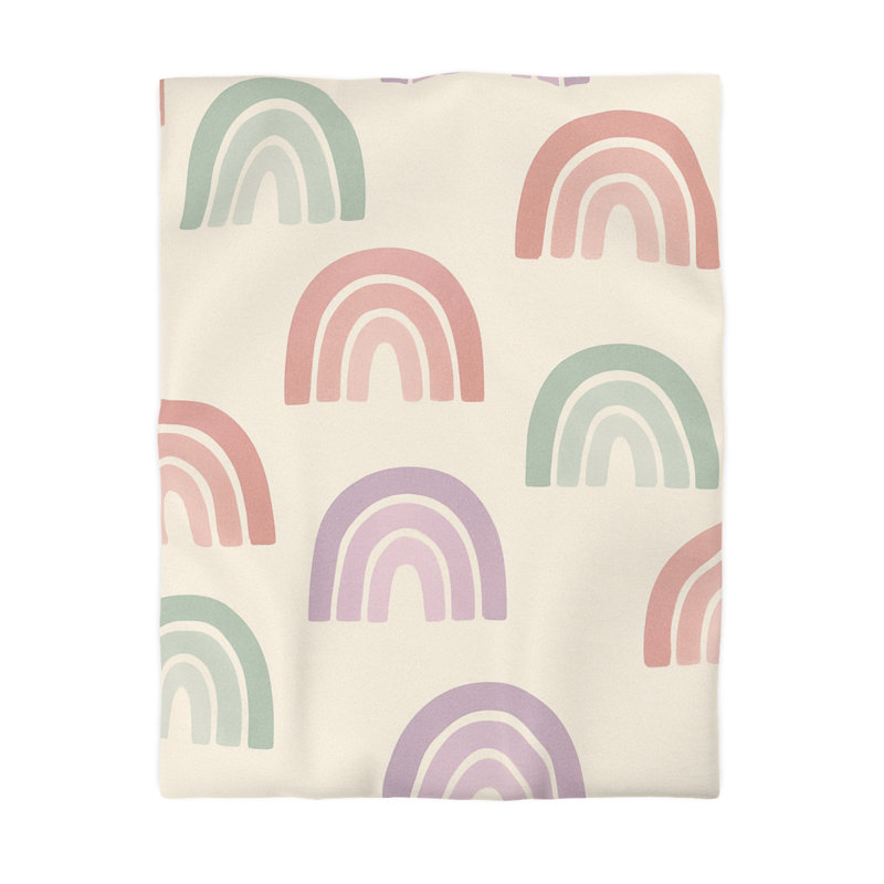 Microfiber Duvet Cover Boho Style, Design 84, Cream, Twin Duvet Cover