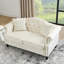 Canapé compact en velours de 57 pouces avec causeuse Chesterfield